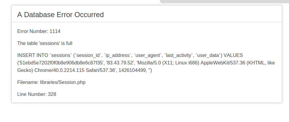 obeliscot's tweet image. #scriptogram database error