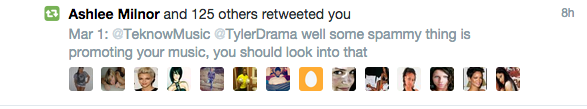 mikemendozajpg's tweet photo. @TeknowMusic @TylerDrama you don't pay for promo yet i tweet you and it gets 126 RTs.. hmm http://t.co/6n7jkW07Xy