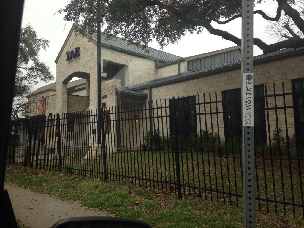Amber_D_L's tweet photo. SAE chapter @texas_univ issues statement about #RacistChant saying they've never sung it. @KVUE http://t.co/CLhGFQ4lk4