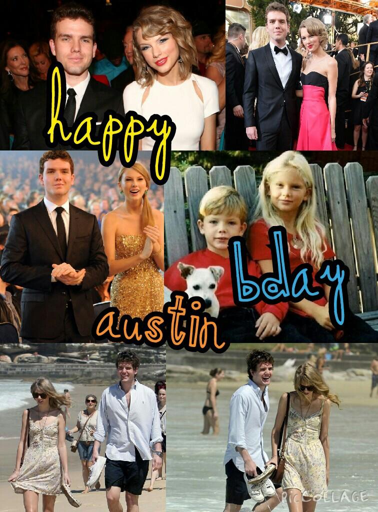 Happy birthday austin swift and thanks for all of ur support for ur sister         
