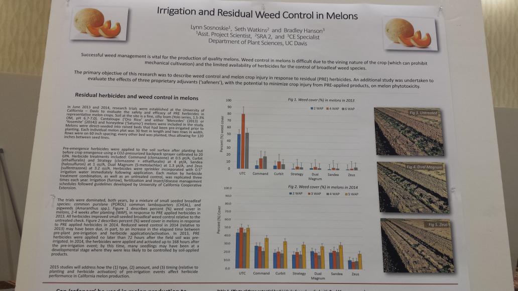 LynnSosnoskie's tweet photo. In Portland at #WSWS15 with CA melon research. @JoeDelBosque @CalCantaloupes http://t.co/8VYJVnw8TB