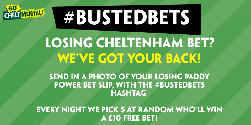 paddypower's tweet photo. Had a losing Cheltenham bet with us? Win a consolation free bet by sending us your #BustedBets! http://t.co/bqAT5tLz6u