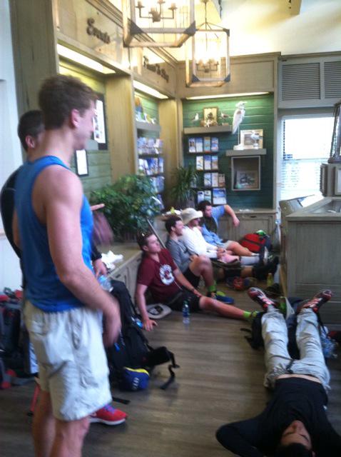 Visit_PCB's tweet photo. Proud to welcome @ATO_WalkHard to our Visitor Info Center for a deserved rest before they finish at the beach! http://t.co/8rHFXiR9n0