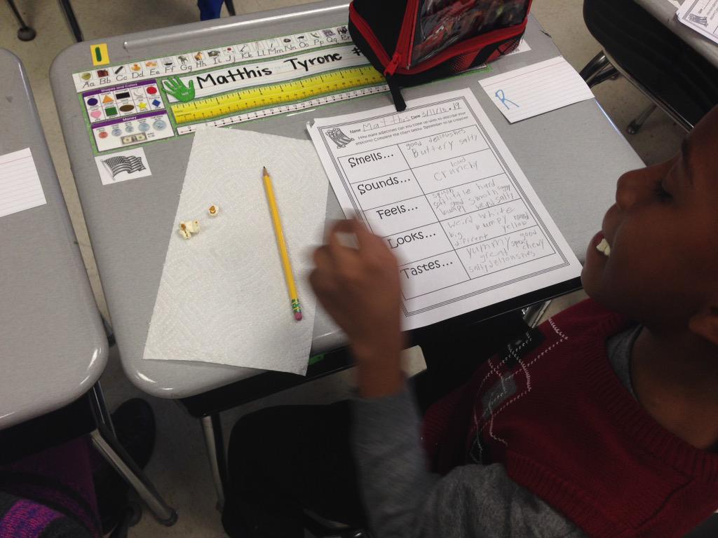Using popcorn to learn about adjectives <a href="/TheHornetsHive/">Heather Hill School</a>