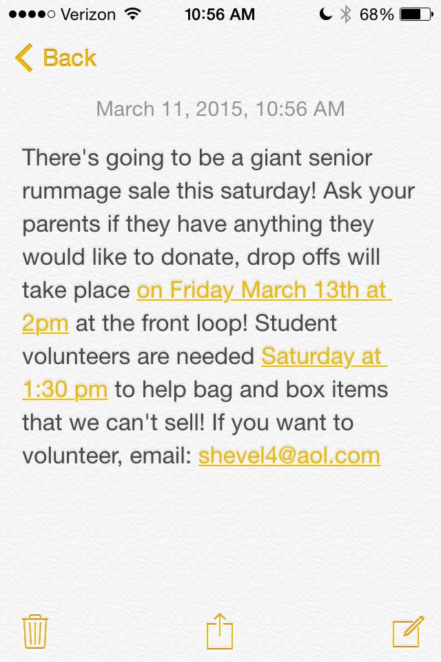 FHSFalcons15's tweet photo. If you have any old items you want to get rid of, drop them off on Friday at 2pm! More info below: http://t.co/QlT6PhBo5B