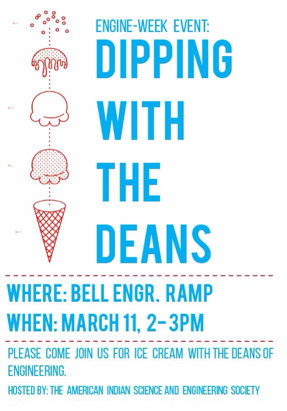 UofA_Engr's tweet photo. I dip, you dip, we dip! Come grab a scoop with the Engineering Deans! #EWeek2015 🍦 http://t.co/z8RJIfDMvF