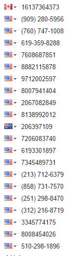 SDGIS's tweet image. @FTC all these numbers have called me after signing up for #DoNotCallRegistry.