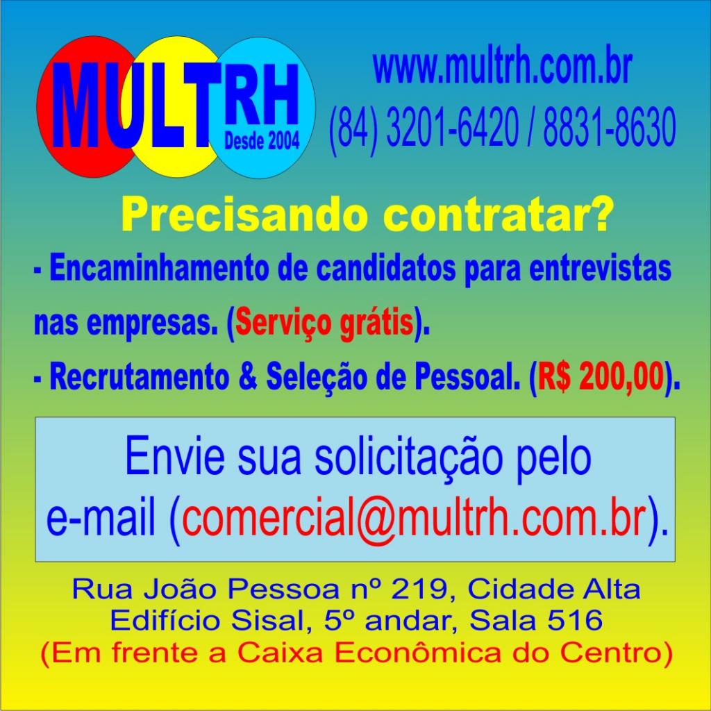 RHMult's tweet image. Precisando contratar? É só ligar (84) 3201-6420 / 8831-8630 ou multrh.com.br