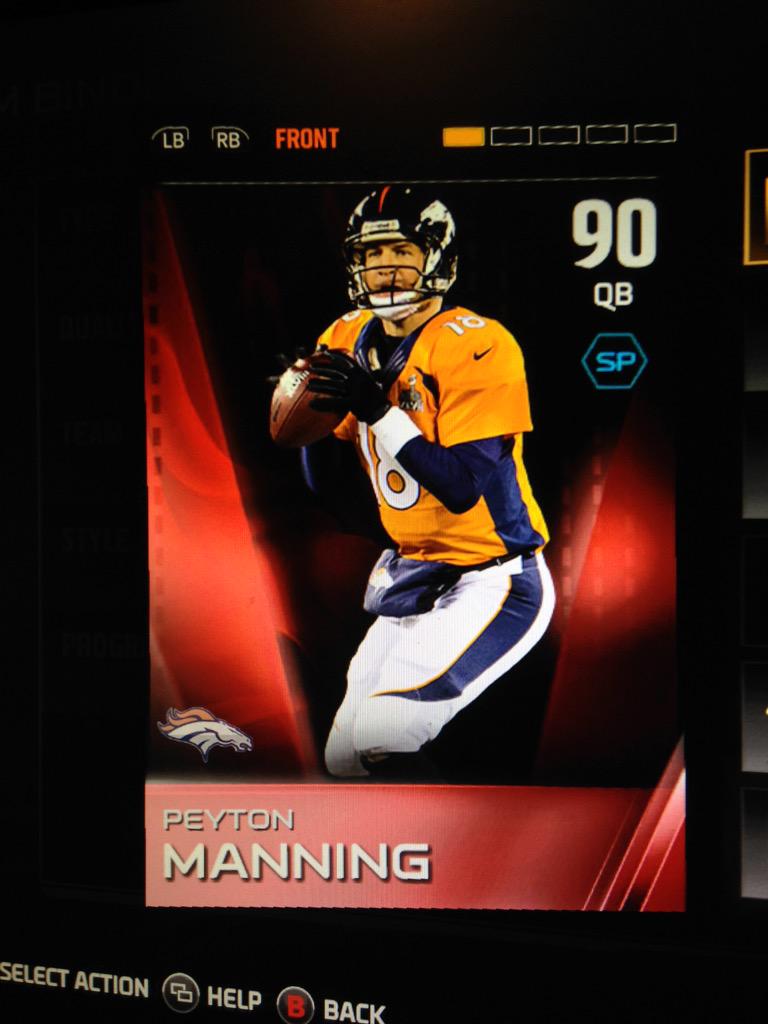 iDemsHD's tweet image. Next giveaway! 90 Peyton! MUST RT AND FOLLOW TO ENTER! PS4 Users follow: @madden15_mut15 . @WeFindGiveaways