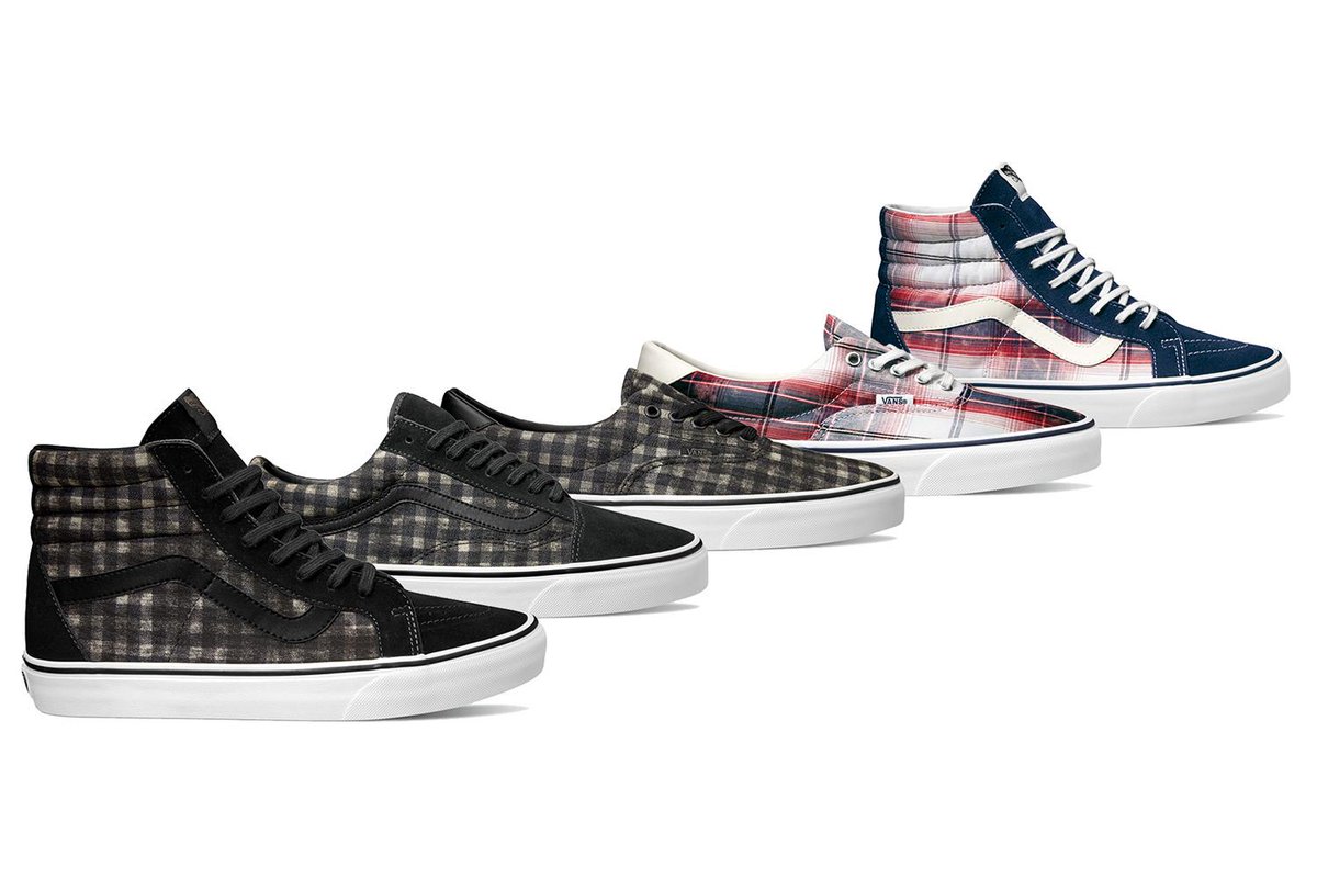 Vans's tweet photo. Our new Distressed Plaid Pack is like your favorite old flannel shirt… for your feet. Shop: http://t.co/rXcKTgQtUl http://t.co/ZCsD2Eg67k