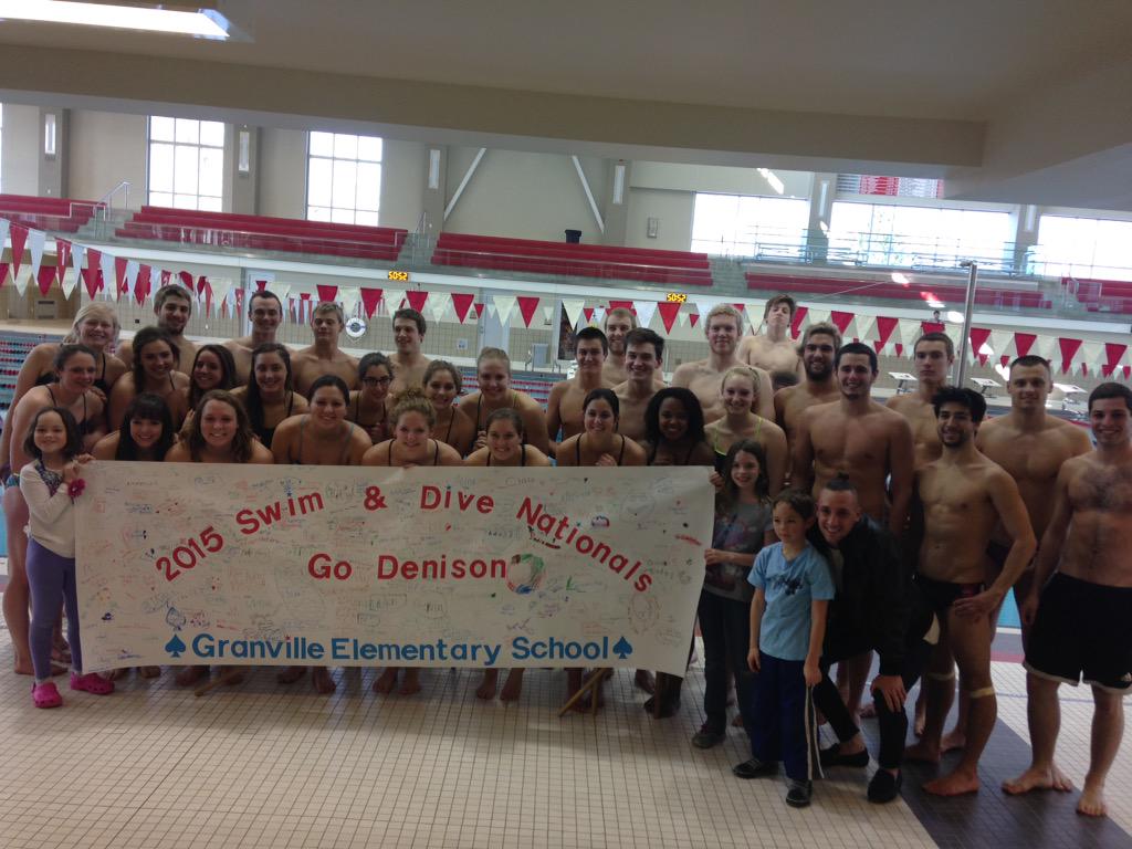 DenisonSwimDive's tweet photo. Thanks to Granville Elementary for the great support! http://t.co/sbFcZA3ULu