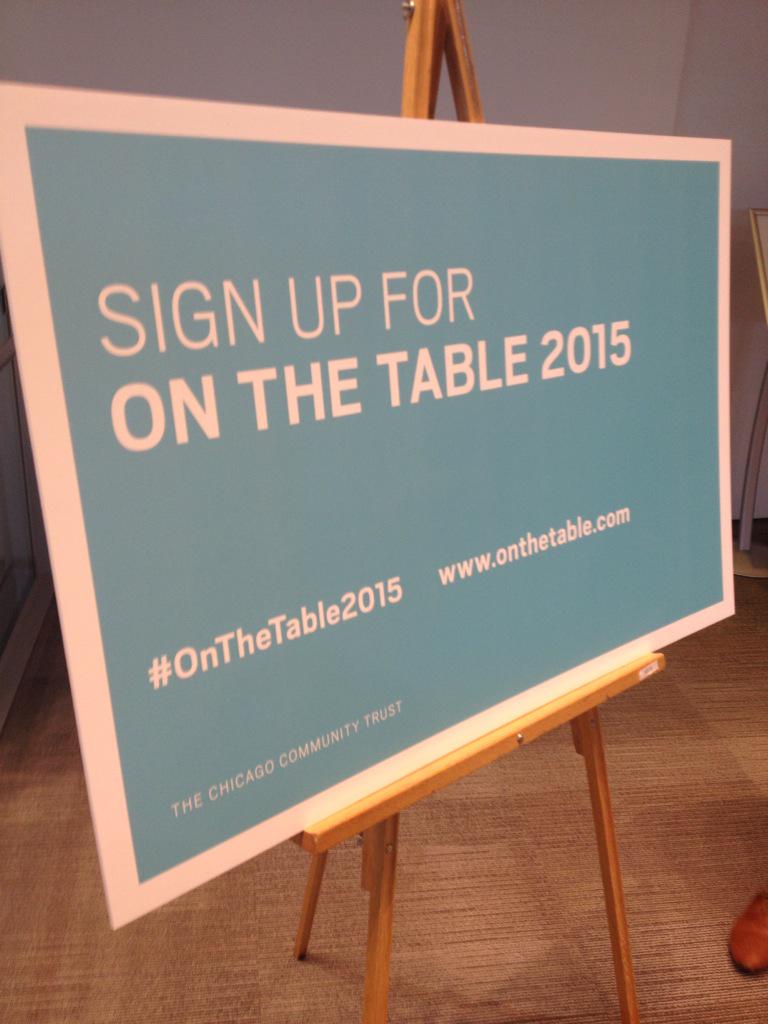 TrilogyBHC's tweet photo. Excited to hear ideas from #onthetable2014 at today's "Collaboratories" & ready 2B part of @ChiTrust #onthetable2015 http://t.co/ub017cxvJz