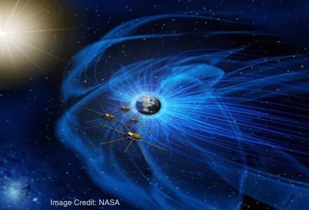 sciam's tweet photo. Tomorrow #NASA is launching 4 satellites to solve Earth's magnetic mysteries. http://t.co/fcKHgDz00G #science http://t.co/47H5J3HbFY
