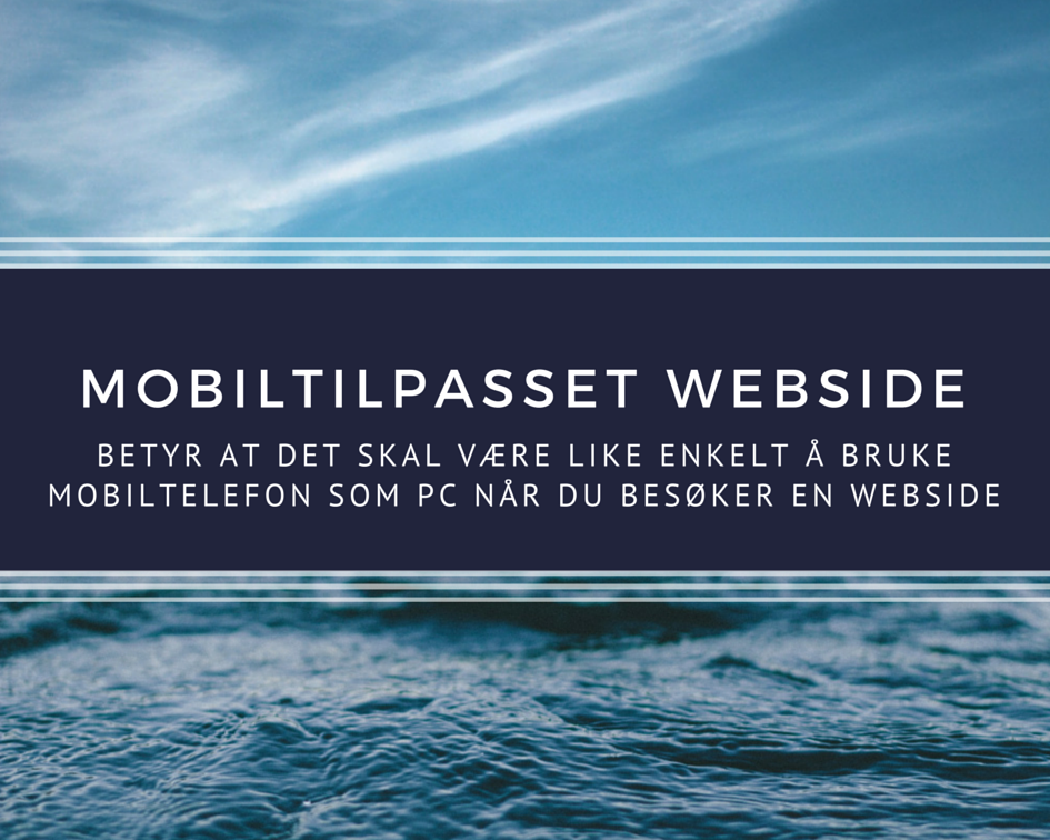 TormodSperstad's tweet photo. Hva betyr det at en #webside er tilpasset mobil? #websider #web #webnor http://t.co/2IG9170GOR http://t.co/kVZg5UMIOh