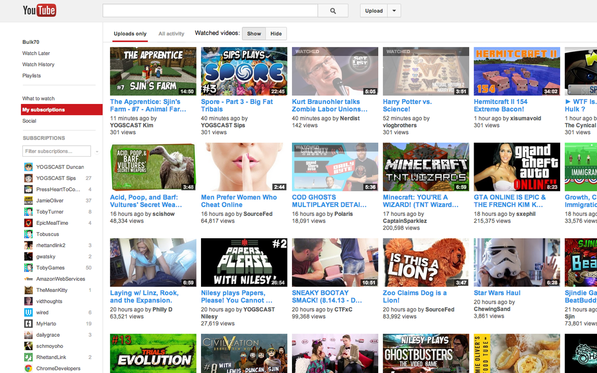 subsgrid's tweet image. Install the Subs Grid for Youtube extension for Chrome bit.ly/1C6yJA4 or Firefox: mzl.la/1Bwff6b