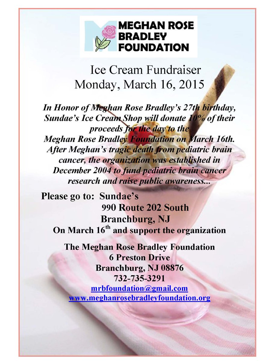 Branchburg honors the memory of Meghan Rose Bradley throughout March. #meghanrosebradleyfoundation