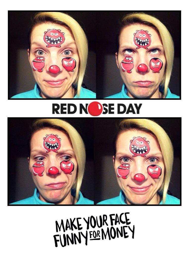 #rednoseday #makeyourfacefunnyformoney #funny #fundraising #facepainting