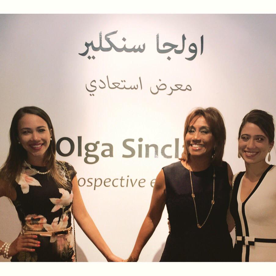 Olga Sinclair e hijas, Natasha &amp; Suzanna! Amman, Jordania. Muestra Retrospectiva en National Gallery of Fine Arts 💛