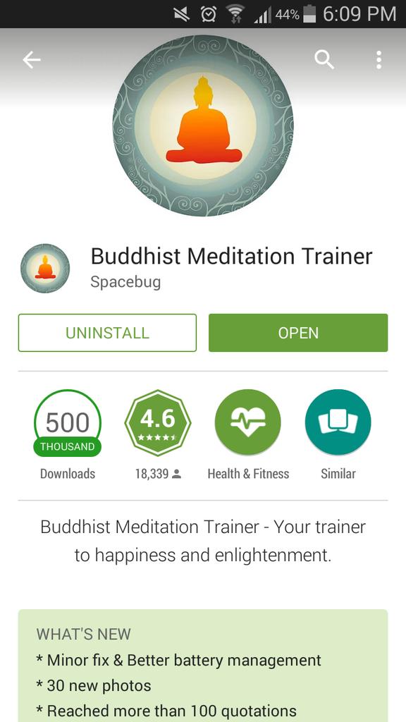 RevRoutine's tweet image. Buddhist Meditation Trainer is a fantastic app with meditation challenges. #RevRoutine #PDscience #Routines