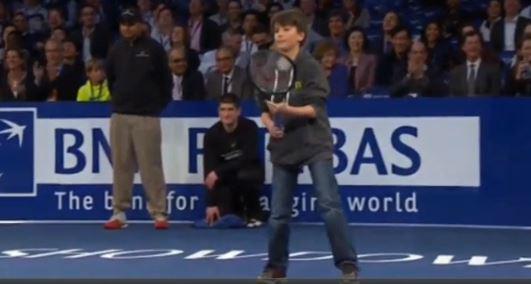 Telegraph Sport (@telegraph_sport) on Twitter photo VIDEO: Not often someone pulls off a lob against <a href="/rogerfederer/">Roger Federer</a> - this KID made it look easy! bit.ly/1BsdOqx VIDEO: Not often someone pulls off a lob against <a href="/rogerfederer/">Roger Federer</a> - this KID made it look easy! bit.ly/1BsdOqx