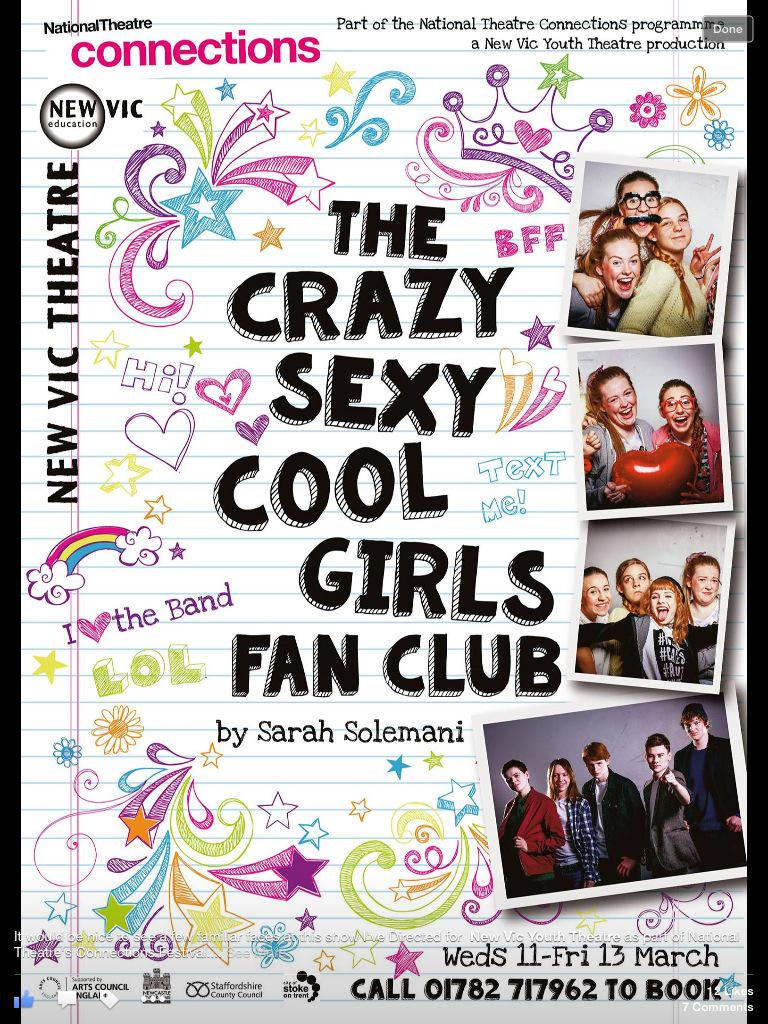Lis Evans on X: Crazy Sexy Cool Girls Fan Club great show. @NewVicYT  @NewVicTheatre til Friday http:t.coVQIFTrqyft  X