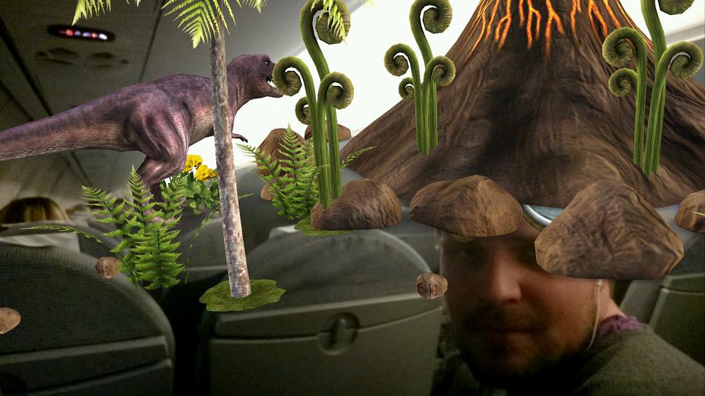 No snakes on our plane, but a mafaking t-rex. #rip