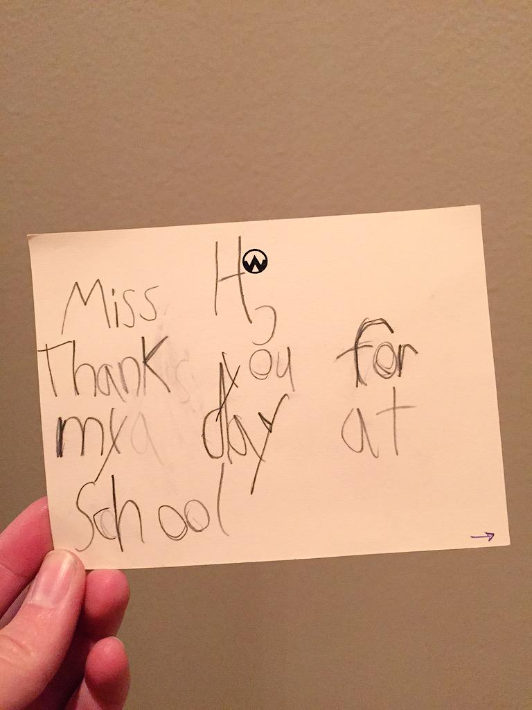 MissH_Kinder's tweet photo. I got a sweet note in the mail from Brazos! #mfisdswe @WhitePartyof4 http://t.co/Auz6vHPQdM
