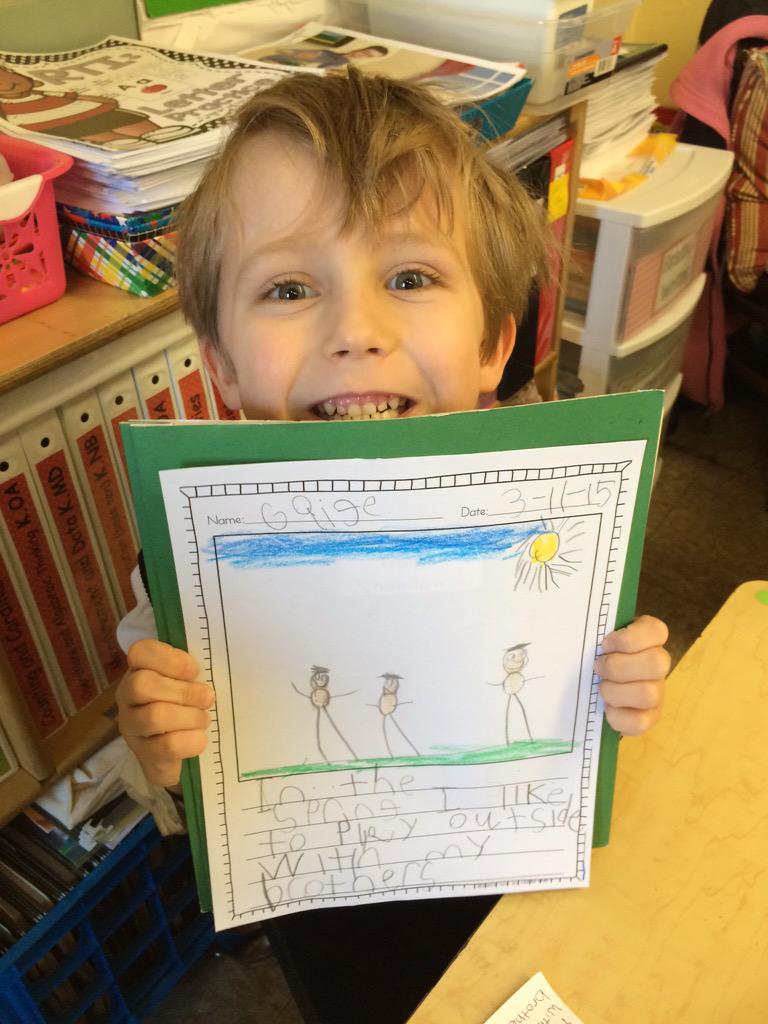 CCPKinderTeach's tweet photo. We love writing in kindergarten!!! Look at our favorite things to do in spring!! #icanschools #readyforsomesunshine http://t.co/mHY6EhhjrU