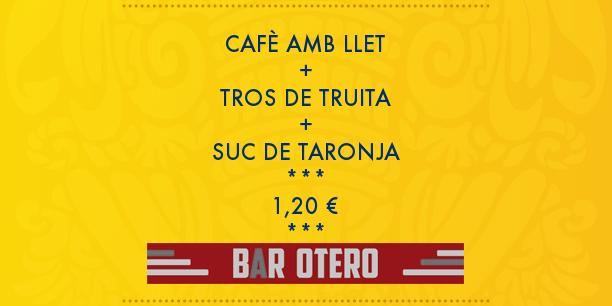 Encara no coneixes els ESMORZARS del NOU bar OTERO?
NO TENS EXCUSA !!!
Pl. Francesc Layret #spRibes