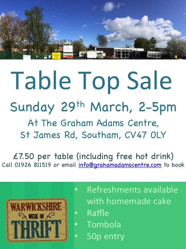 Past event Table Top Sale, Southam What's On Where