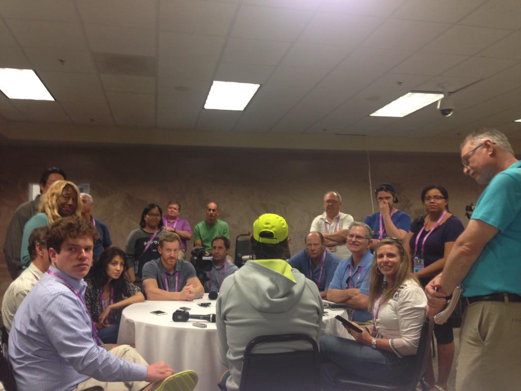 Nicarzani's tweet image. .@RafaelNadal doing #ATP media day #BNPPO15 #MarchMasters