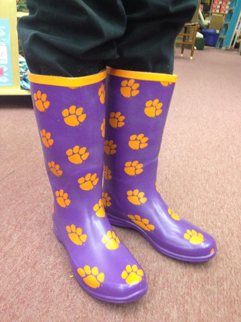 clemson rain boots