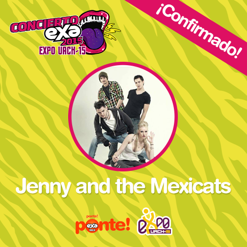 OrgulloUACH's tweet photo. Jenny and the Mexicats En #ConciertoExaExpoUACH2015 este 25 de marzo en #ExpoUACH2015 no te lo puedes perder !!! http://t.co/CKT898hQlR