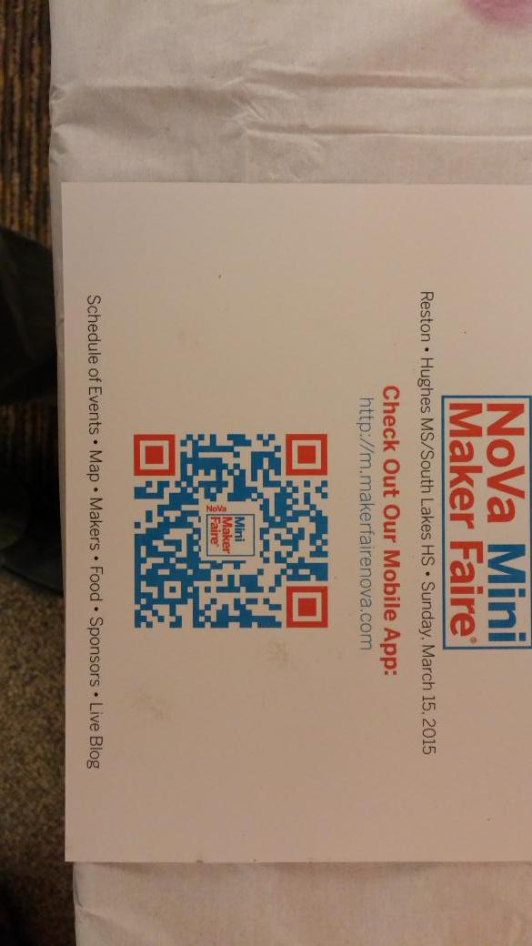 FredWrks's tweet photo. Come to the Mini Maker Faire in Reston this Sunday 3/15/15 #novalabs #makerfaire http://t.co/7XLabujzgB