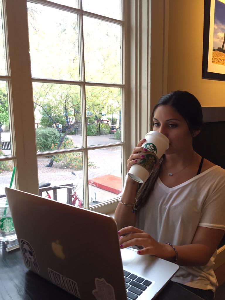 kohlskats's tweet photo. Coffee keeps her going #kohlsinvitational http://t.co/aWbXlzsqCw