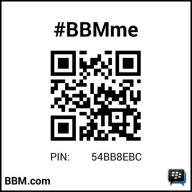 #BBMme PIN: 54BB8EBC
Ramein yakk