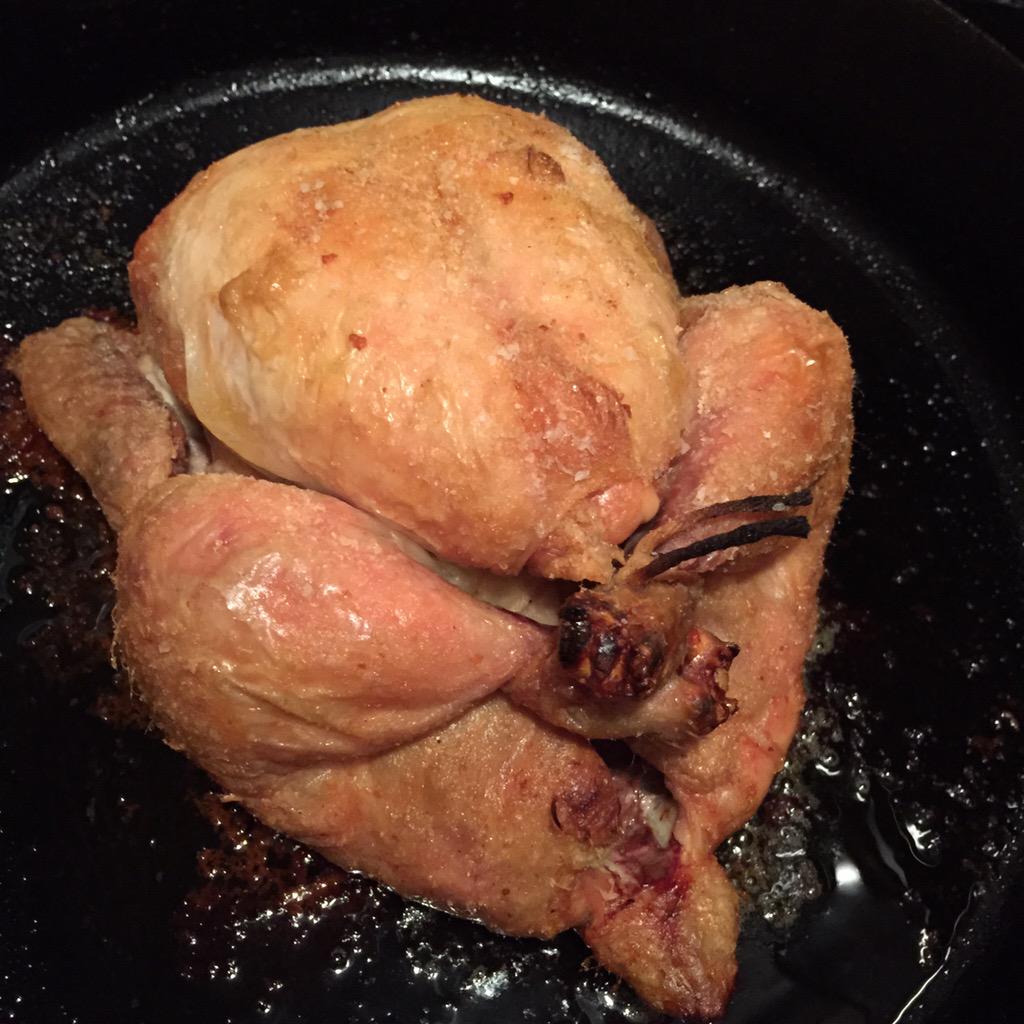 jabersani's tweet photo. @ruhlman Tonight's roast result. The "big free hour" went to waste - the wife is away. Admire what you're doing .. http://t.co/ywfiD5IzeB