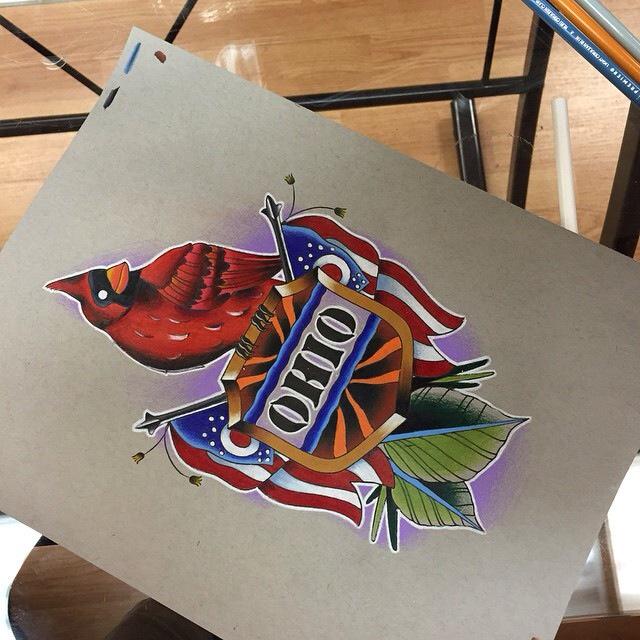 BroadWingTattoo's tweet photo. Drawing in progress by Tyler Brott #broadwingtattoo http://t.co/TxOZryI1BU