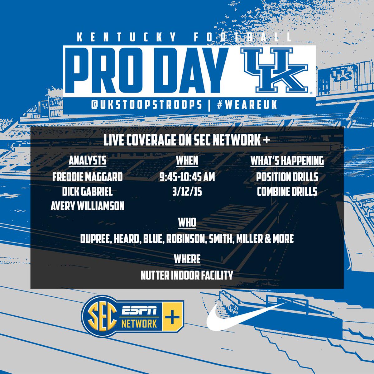 UK's Pro Day starts RIGHT NOW on SEC Network+ On3