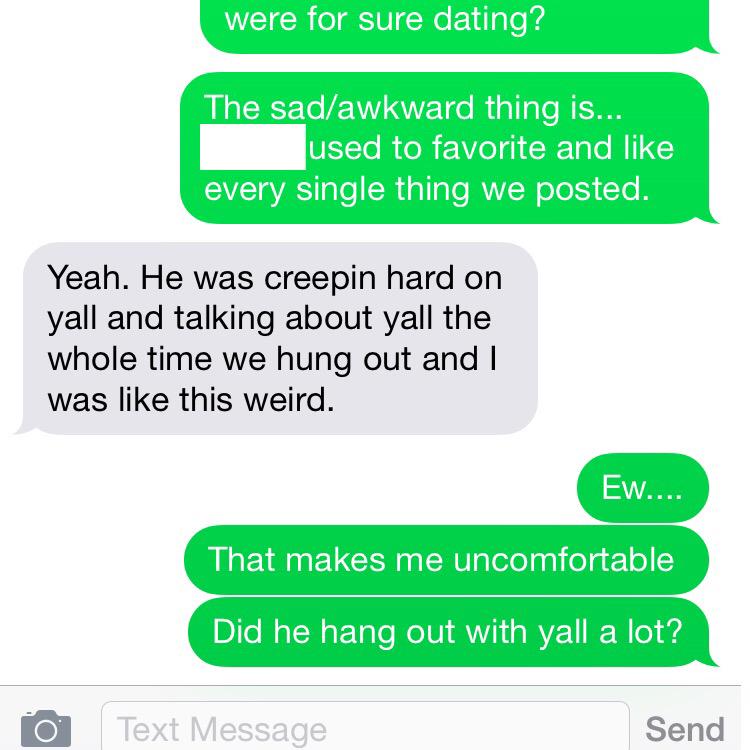 FratBromo's tweet photo. Y'ALL IT JUST GOT FUNNIER. YOUR NEW BF IS A CREEP 💀 http://t.co/uaWL5y8WI3