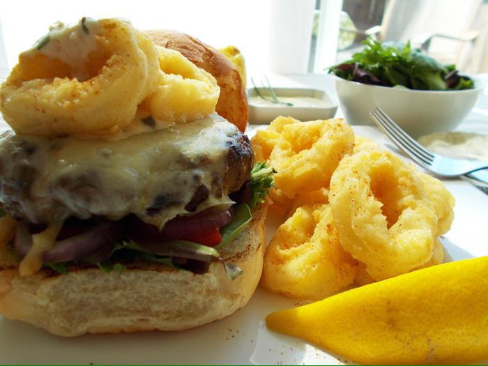 Can anyone deliver a better looking and better tasting surf and turf burger than this?
