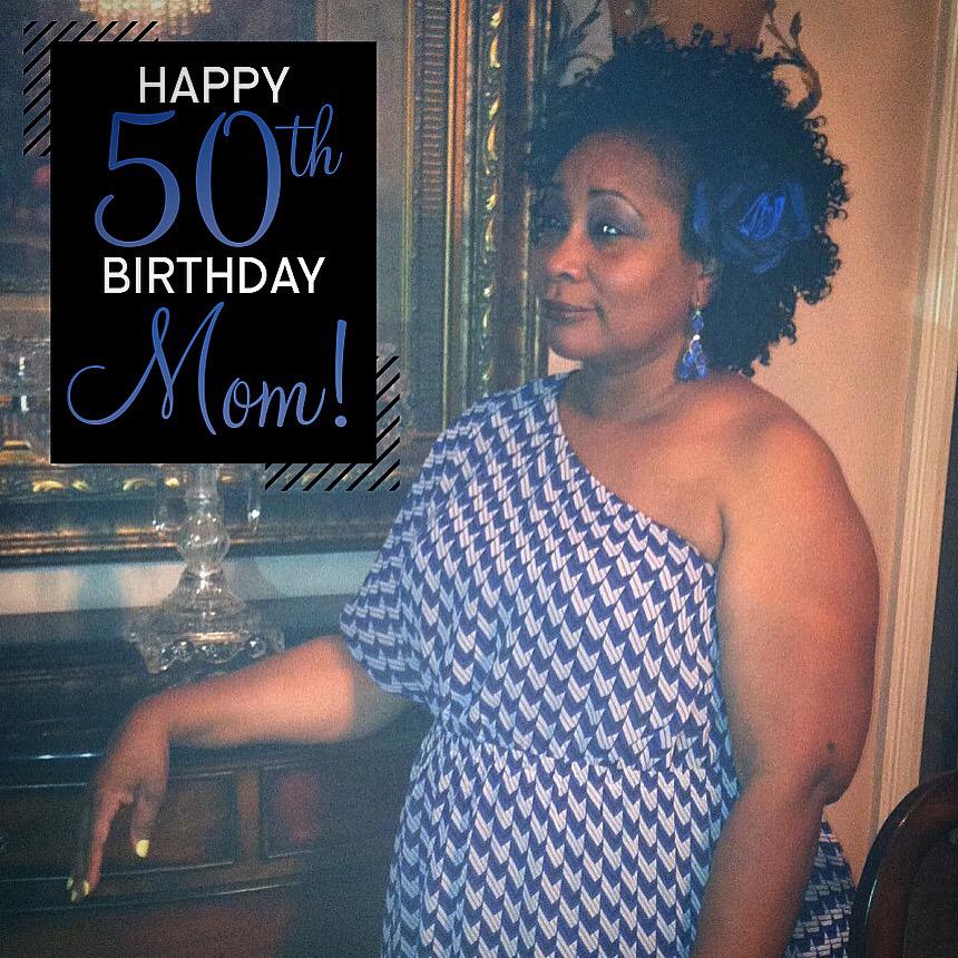 Awww. and Mariah Carey charmB font \" Happy 50th Birthday to my lovely mom Linda! 