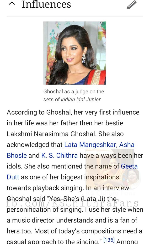 Shreya Ghoshal\s Wiki : Influences :)
Happy Birthday Dear !    