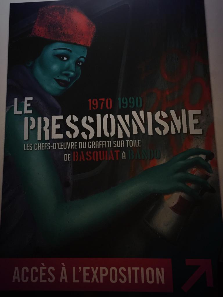 Tygenia's tweet photo. #Toxic, un des Maîtres du #Pressionisme contemple les œuvres majeures de ce mouvement. @75Pinacotheque #streetart http://t.co/x6mmb4lhns