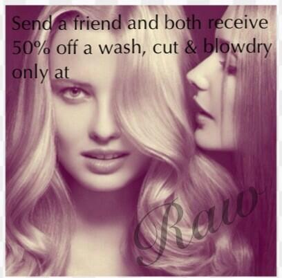rawhairsalons's tweet image. Recommend a friend/family member new to Raw &amp;amp; BOTH receive 50% off a cut &amp;amp; blowdry #deal #discount #kent #hair #raw