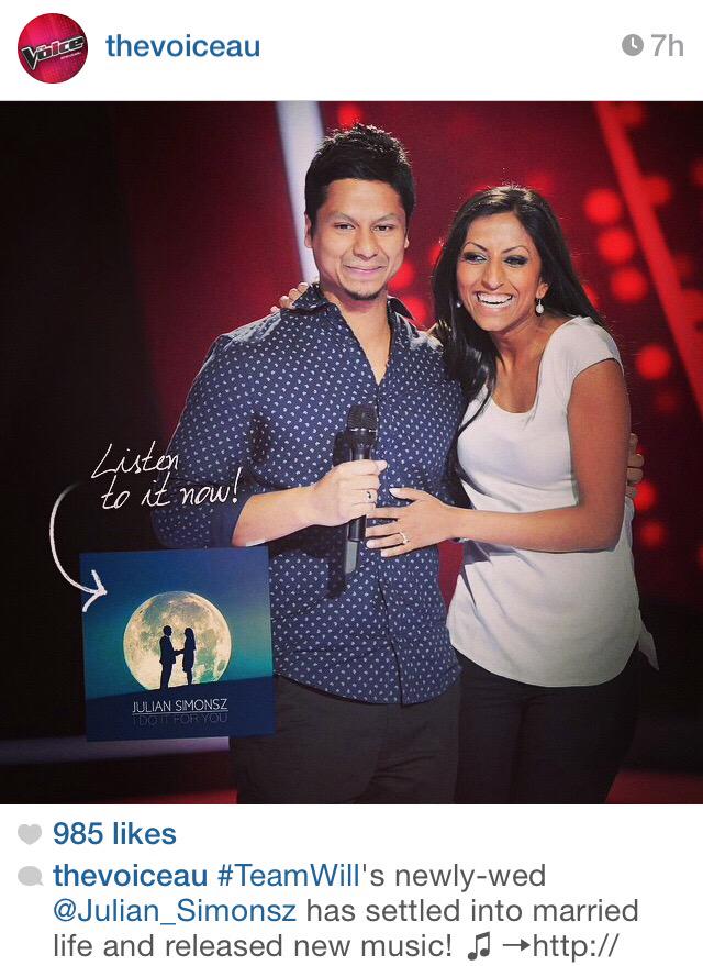Julian_Simonsz's tweet photo. #TBT @TheVoiceAU supporting my single! Tomorrow going back to where it started #Sydney #GetHomeTour   @thebasementsyd http://t.co/LawZJfX583