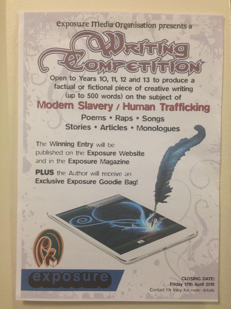 StAnnes_Eng's tweet photo. An exciting new competition for our students to get involved in! http://t.co/3oI78s91Qg