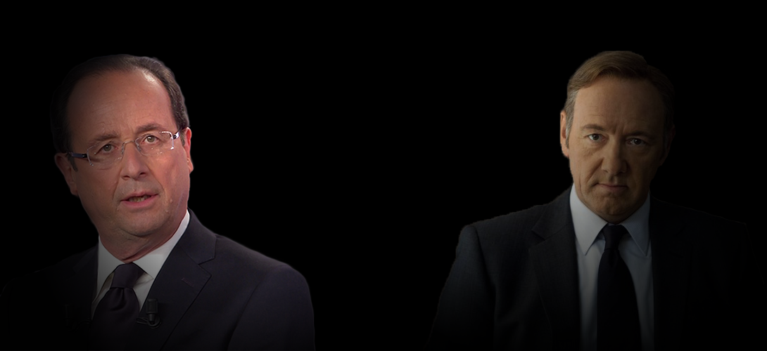 Slatefr's tweet photo. Frank Underwood est-il le nouveau François Hollande? http://t.co/FzYLPiyzWa par @VincentMnV et @gregorbrandy http://t.co/bxnrL07LPw