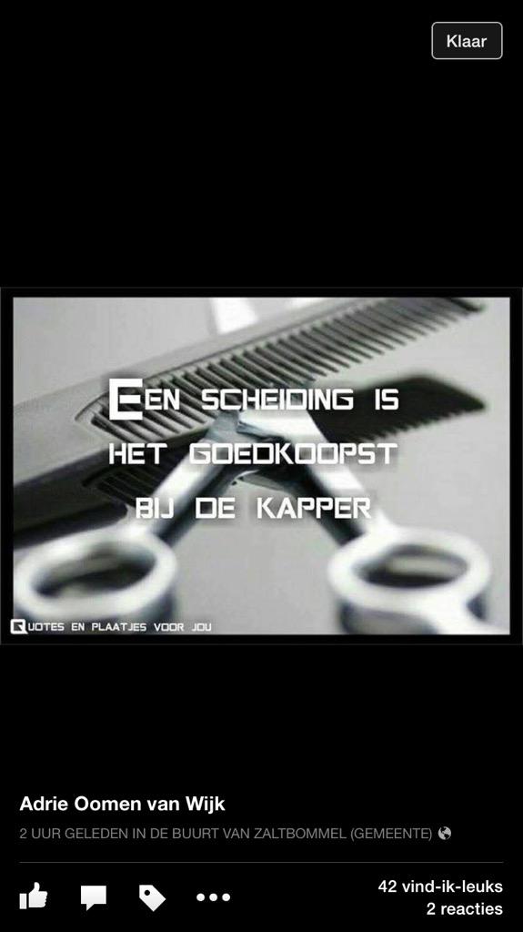 We moesten hem even delen ...😂😜! #scheiding #kapper #denbosch #mooihaar