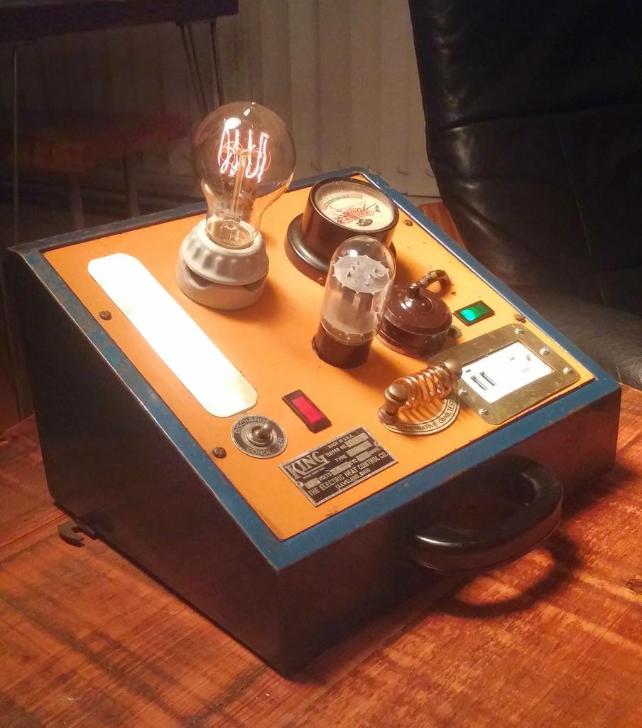 OrdainedImages's tweet image. Latest lamp which my sweetie has named "Henry"  complete with touch dimmer and usb ports